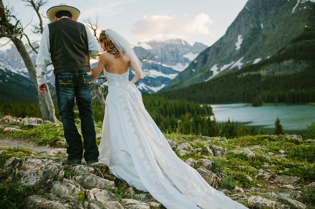 Glacier National Park Wedding Photos Couple Holding Hands