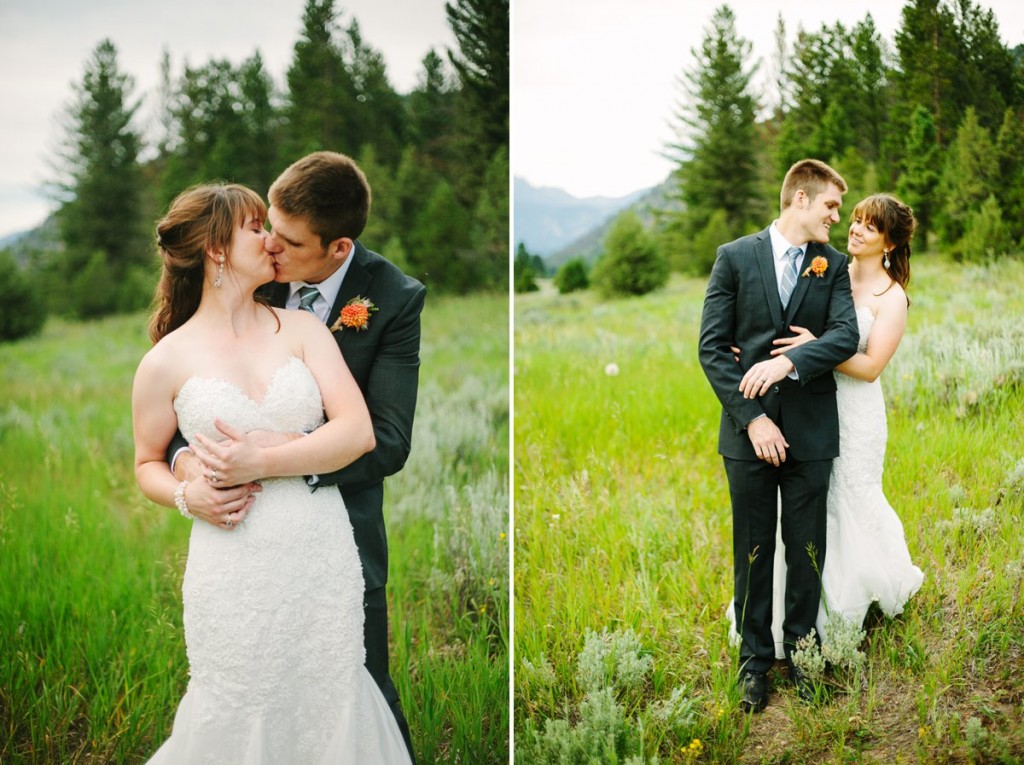 Rainbow Ranch Lodge Big Sky MT Wedding Photos Couple Cuddling