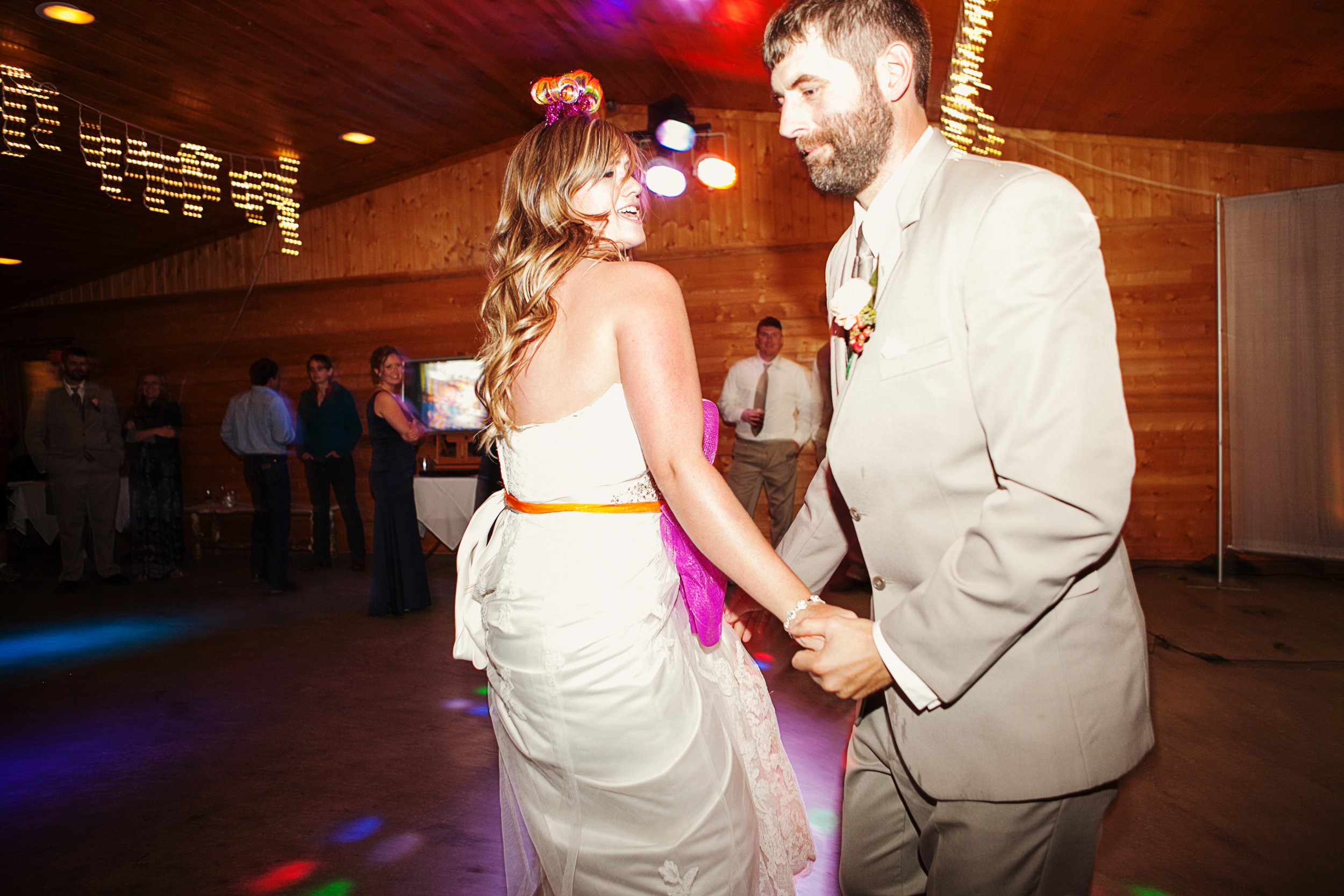 Double Arrow Resort Seeley Lake MT Wedding Photos Couple Dancing