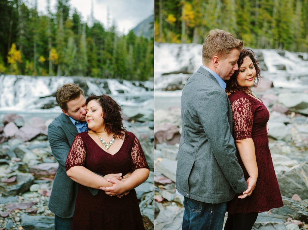 Glacier National Park Engagement Photos Couple Holding Hands