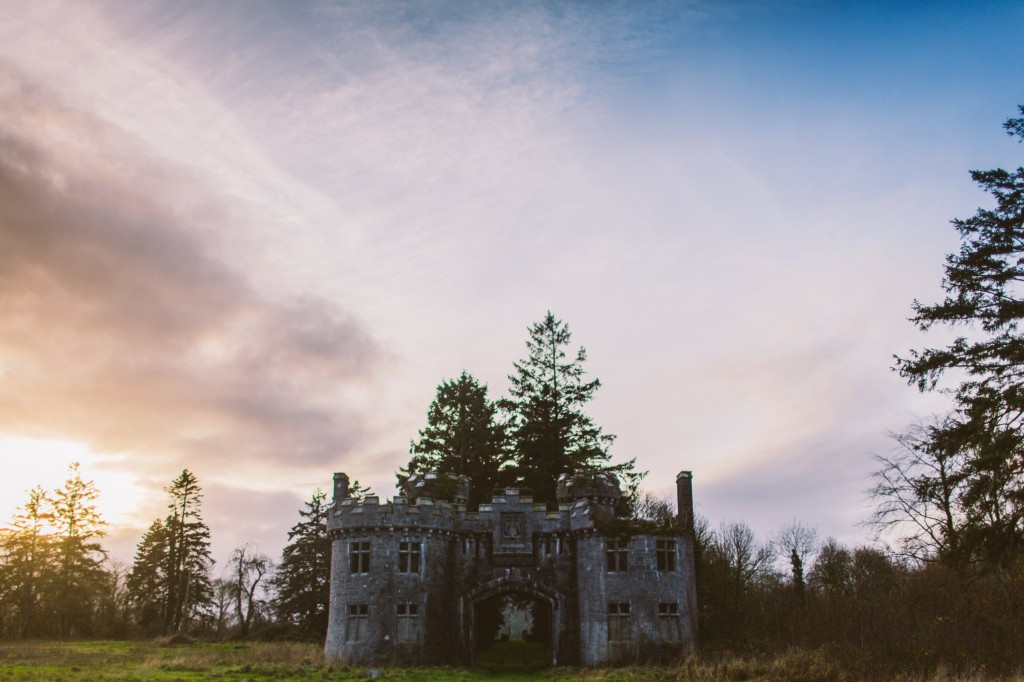 Lohort Castle Cork County Ireland Sunset December Wedding Photographer Vacation