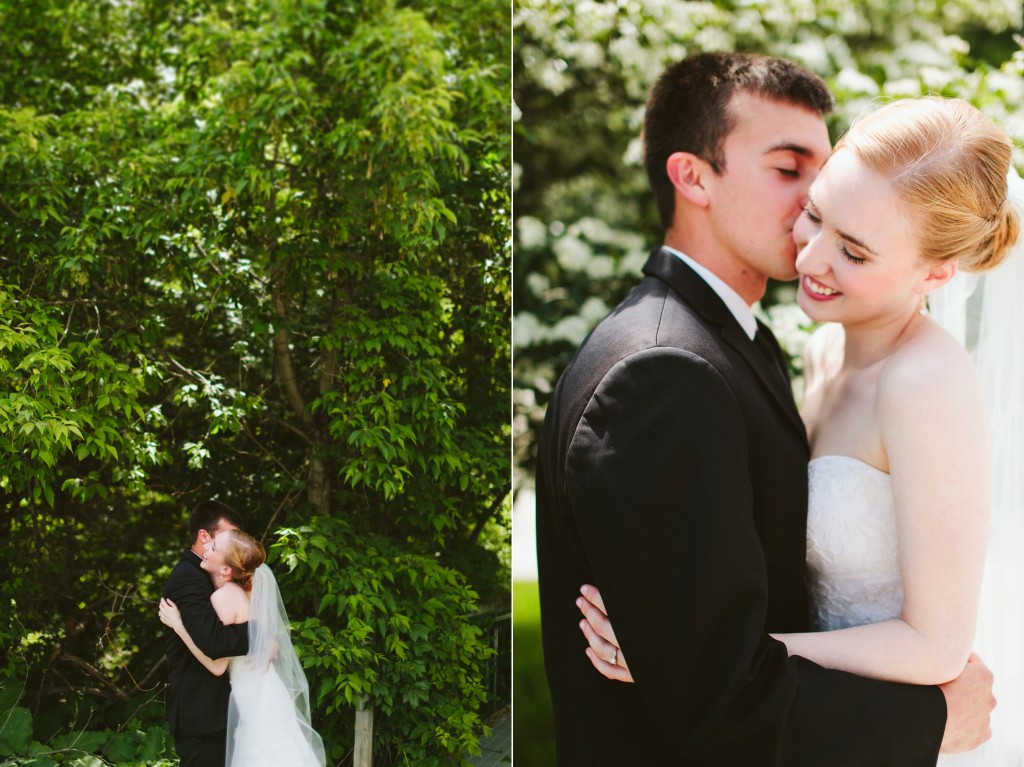 Missoula MT Spring Wedding Photos Couple Kissing