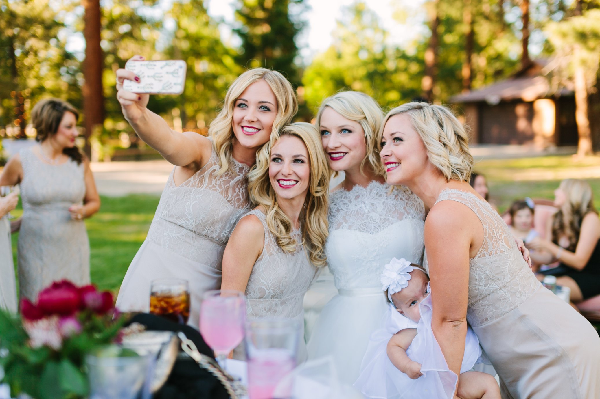 Missoula MT Wedding Photos Bridesmaid Selfie