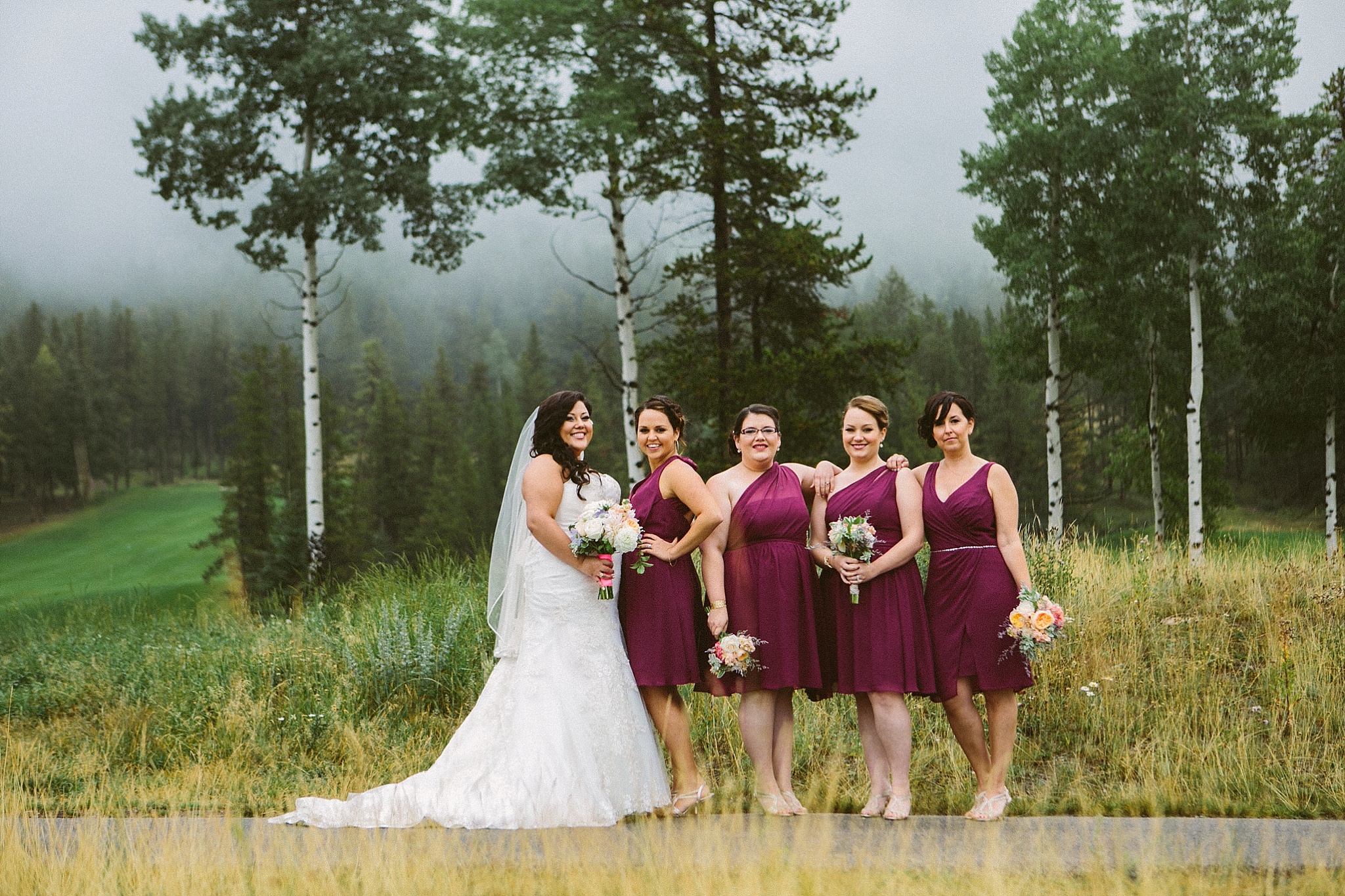 Silvertip Resort Canmore Alberta Wedding Photos Bridesmaids