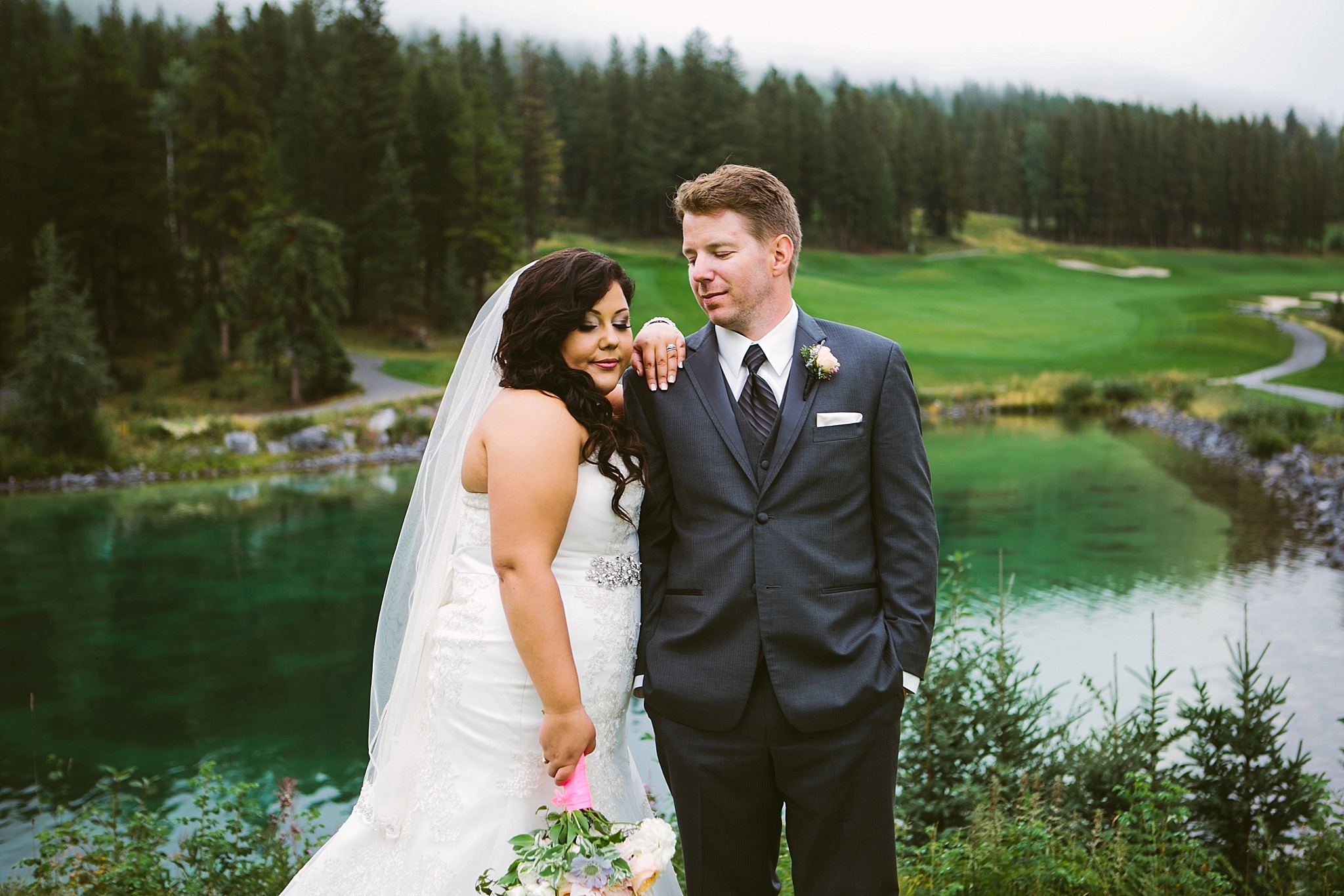 Silvertip Resort Canmore Alberta Wedding Photos Couple Holding Hands