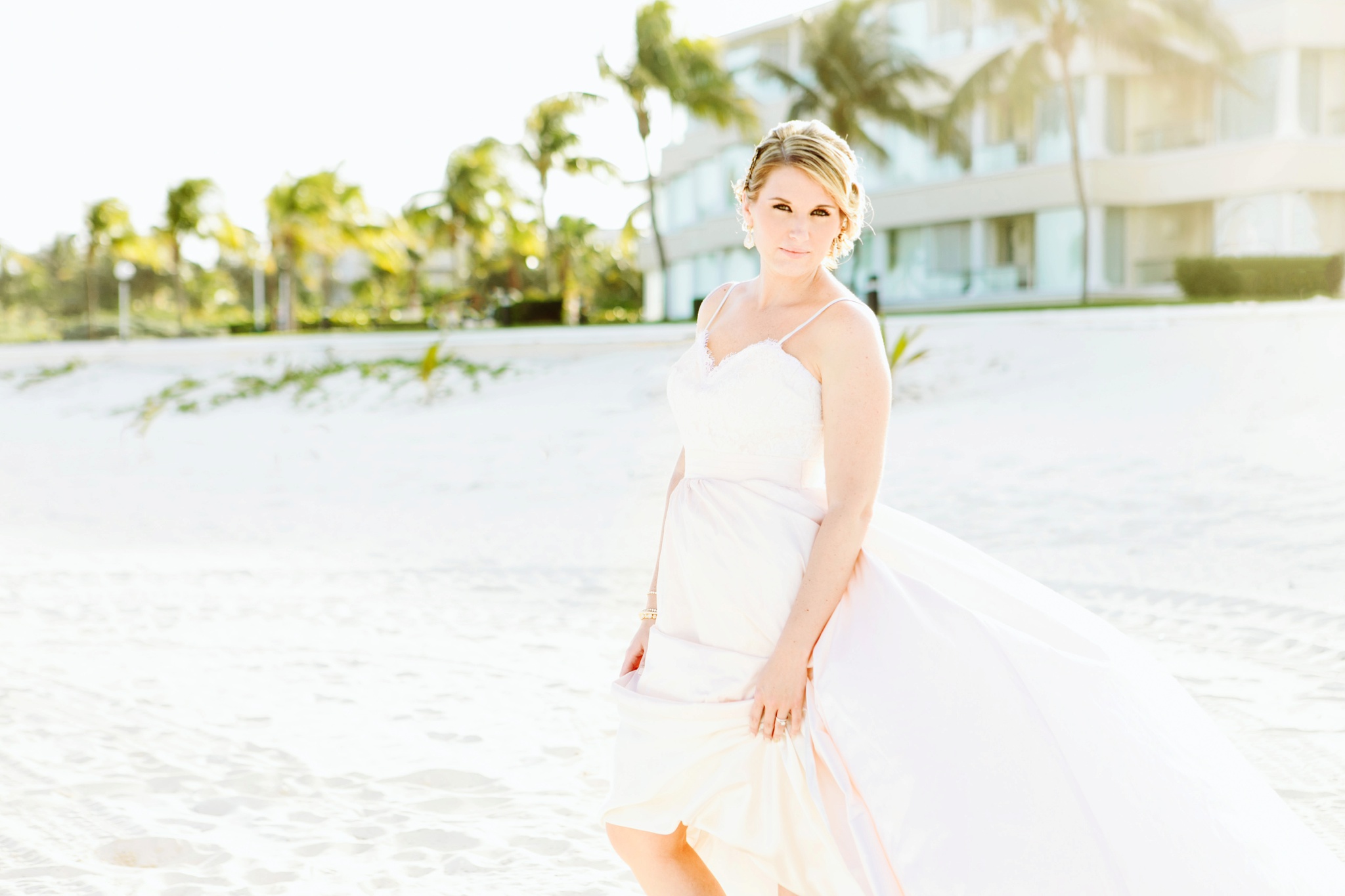 Moon Palace Resort Cancun Mexico Wedding Photos Bride on the Beach