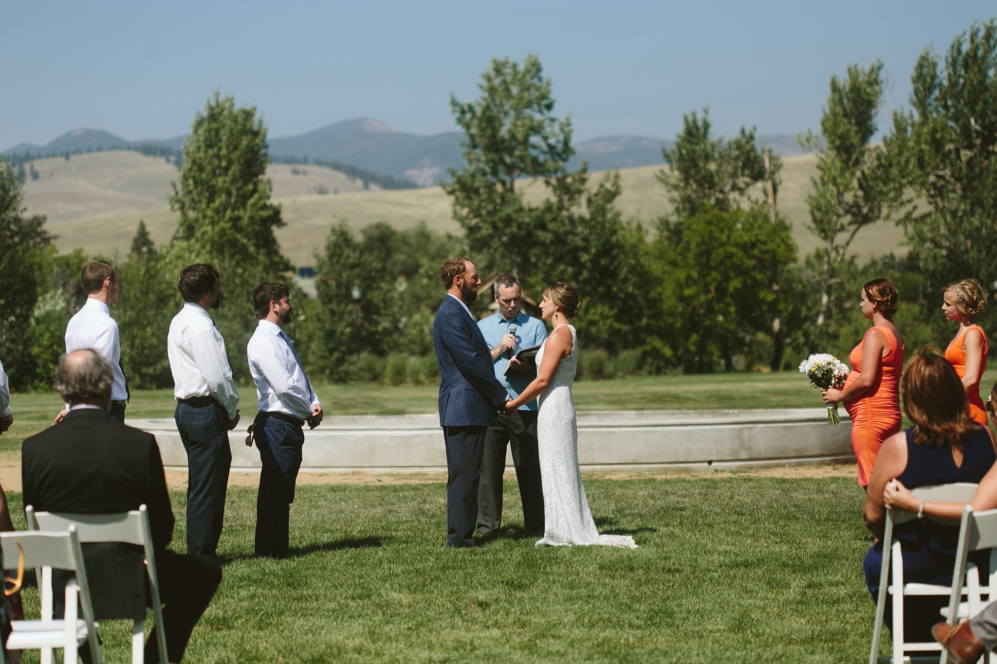 Missoula MT Downtown Silver Park Wedding Ceremony