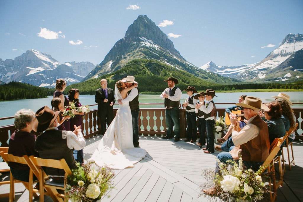 Glacier National Park MT Many Glacier Hotel Wedding Photos Ceremony