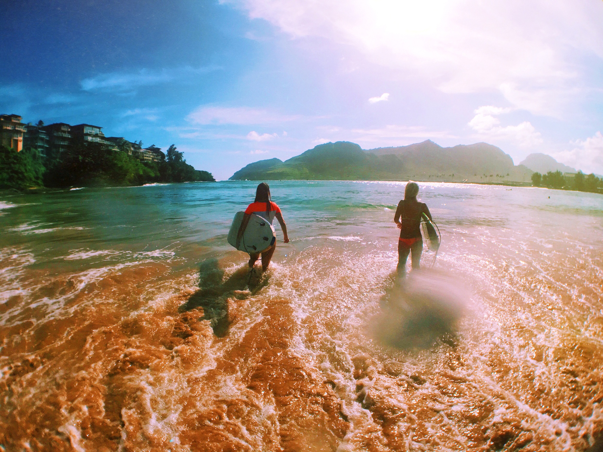 Kauai Hawaii Christmas Vacation Girlfriends Surfing Kalapaki