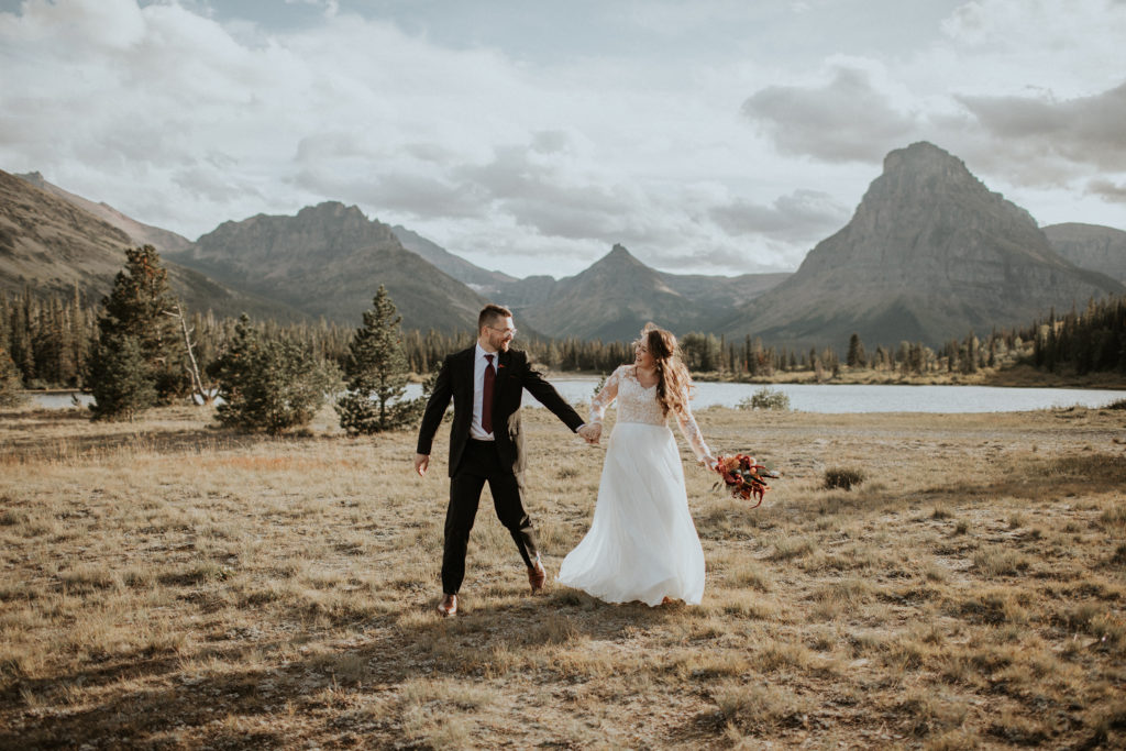 Two Medicine Elopement in Glacier National Park at the beginning of Fall