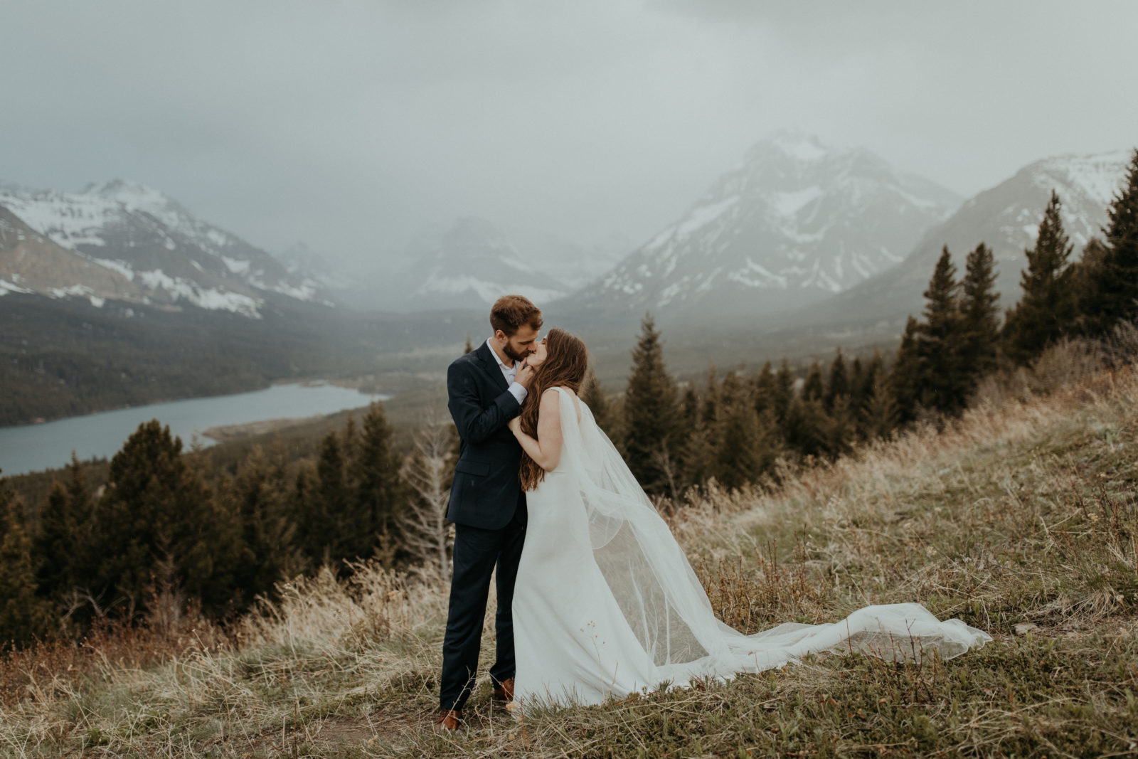 Windy Moody East Glacier Elopement | Montana Wedding Photographer ...