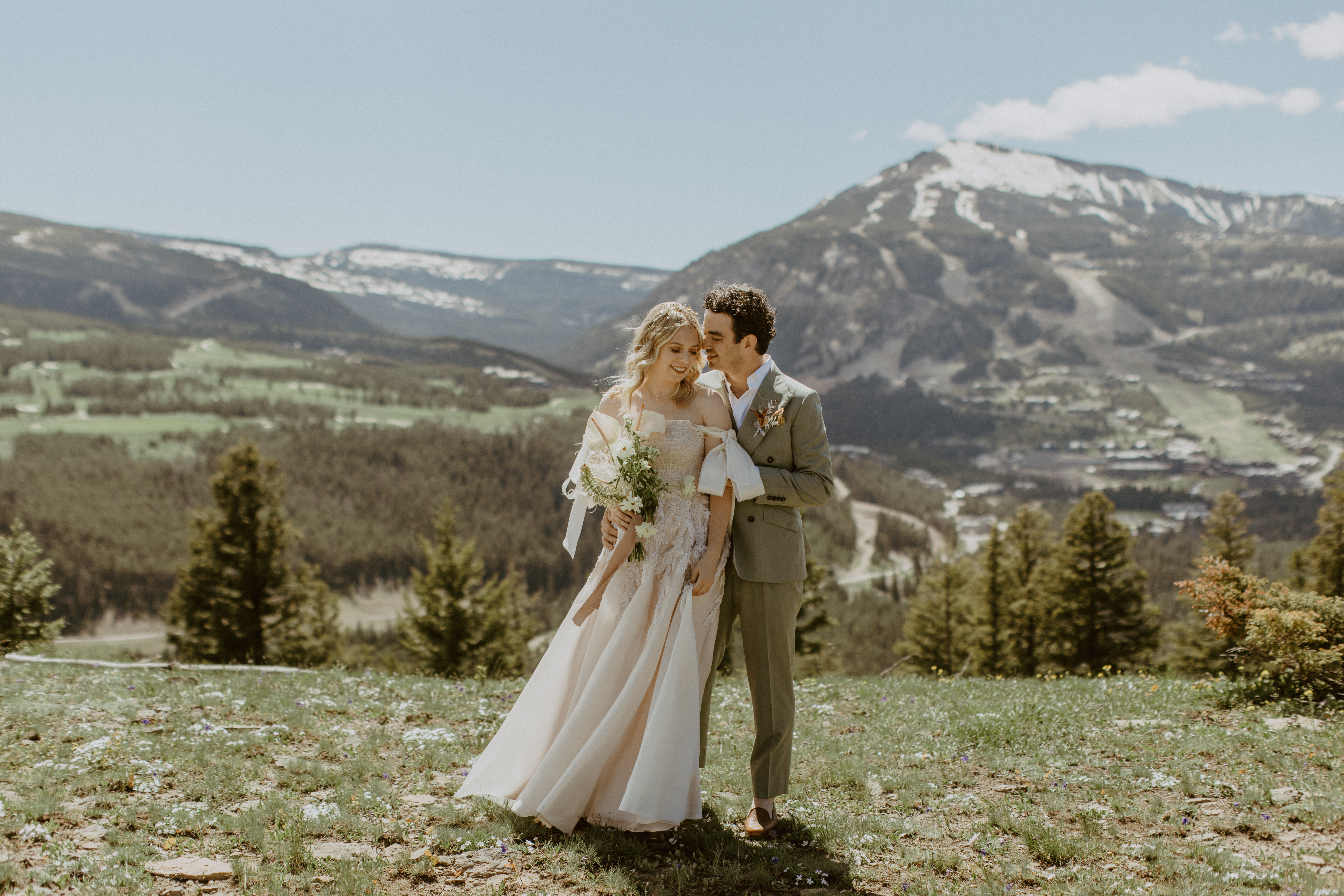 Yellowstone Club mountaintop dream wedding